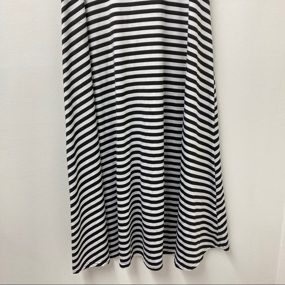 jonathan martin Black and White Striped Maxi Skirt - Picture 3 of 5